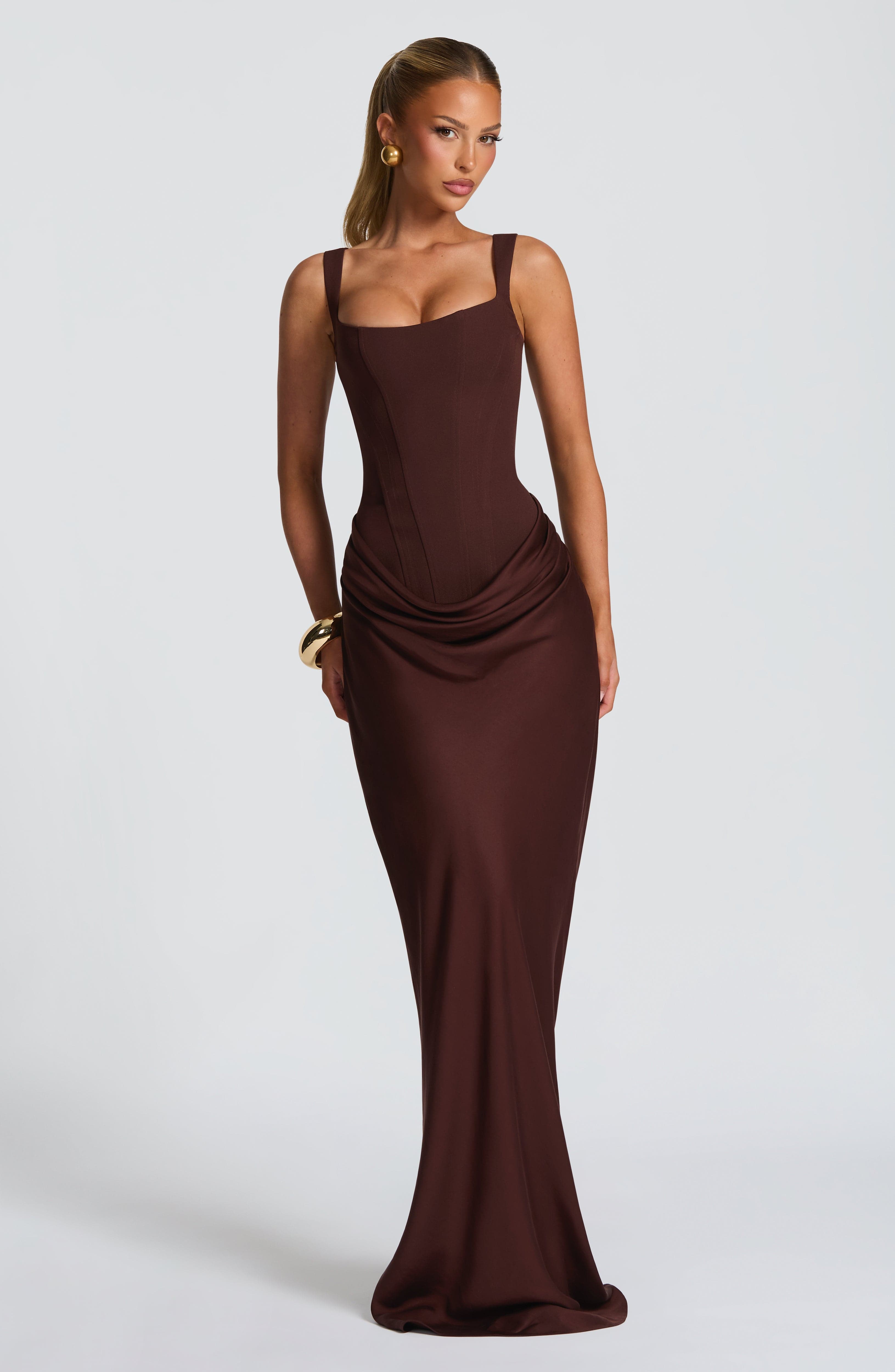 Elisa™ | Robe premium structurée à jupe satinée