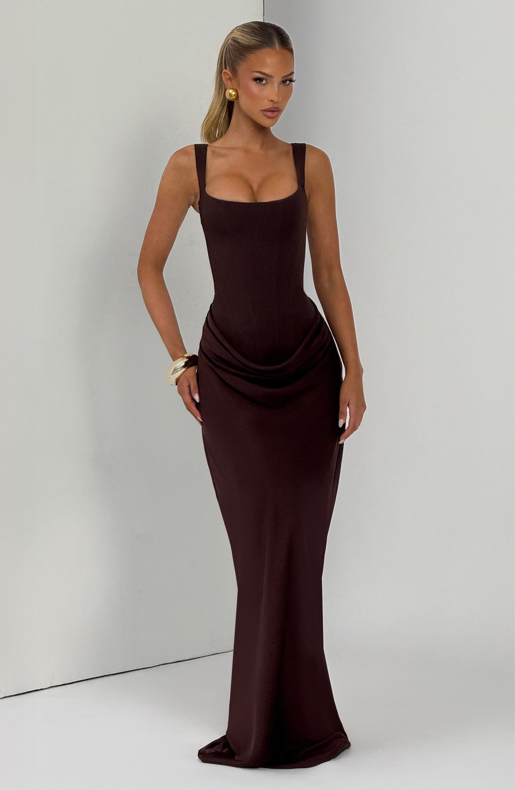 Elisa™ | Robe premium structurée à jupe satinée