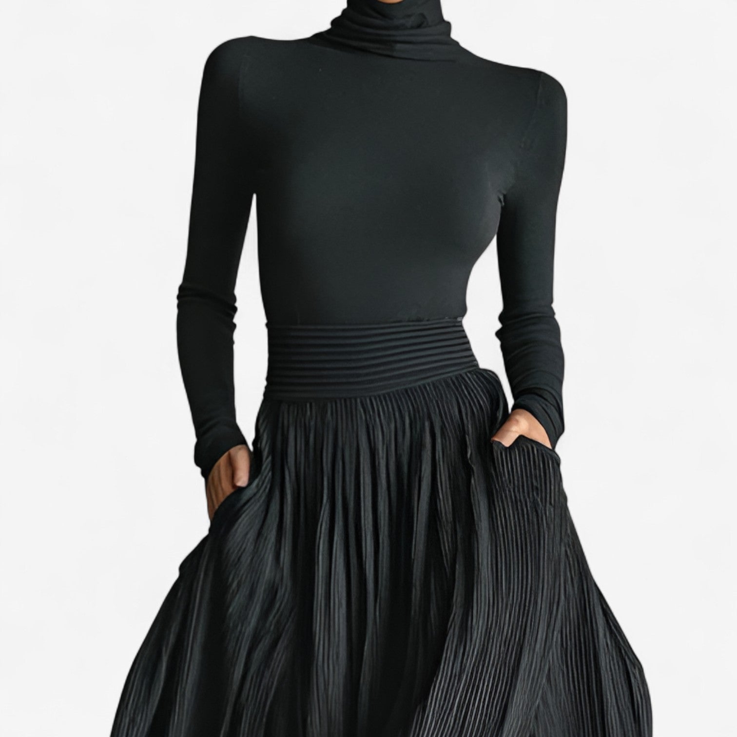 Raquel - Robe maxi à taille haute