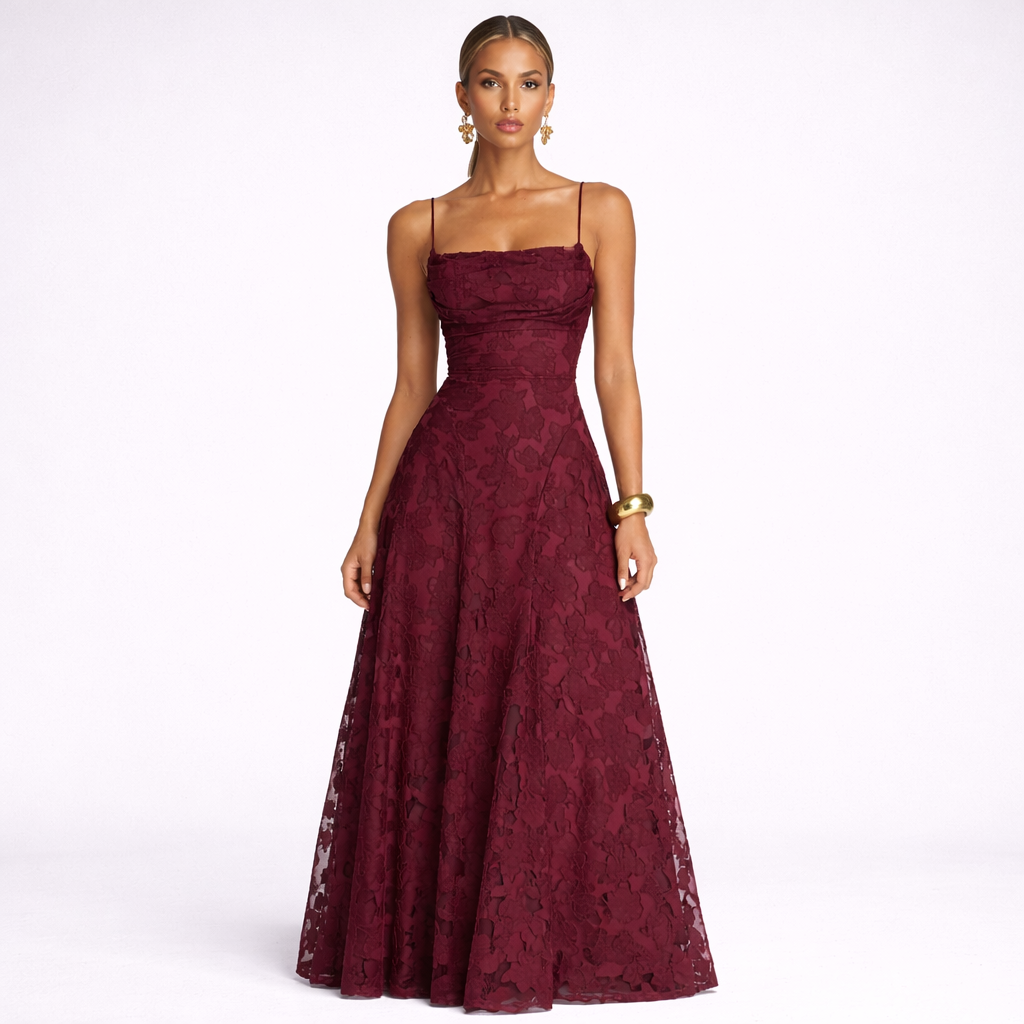 Floral Amélie™ | Robe longue à fleurs Nuit