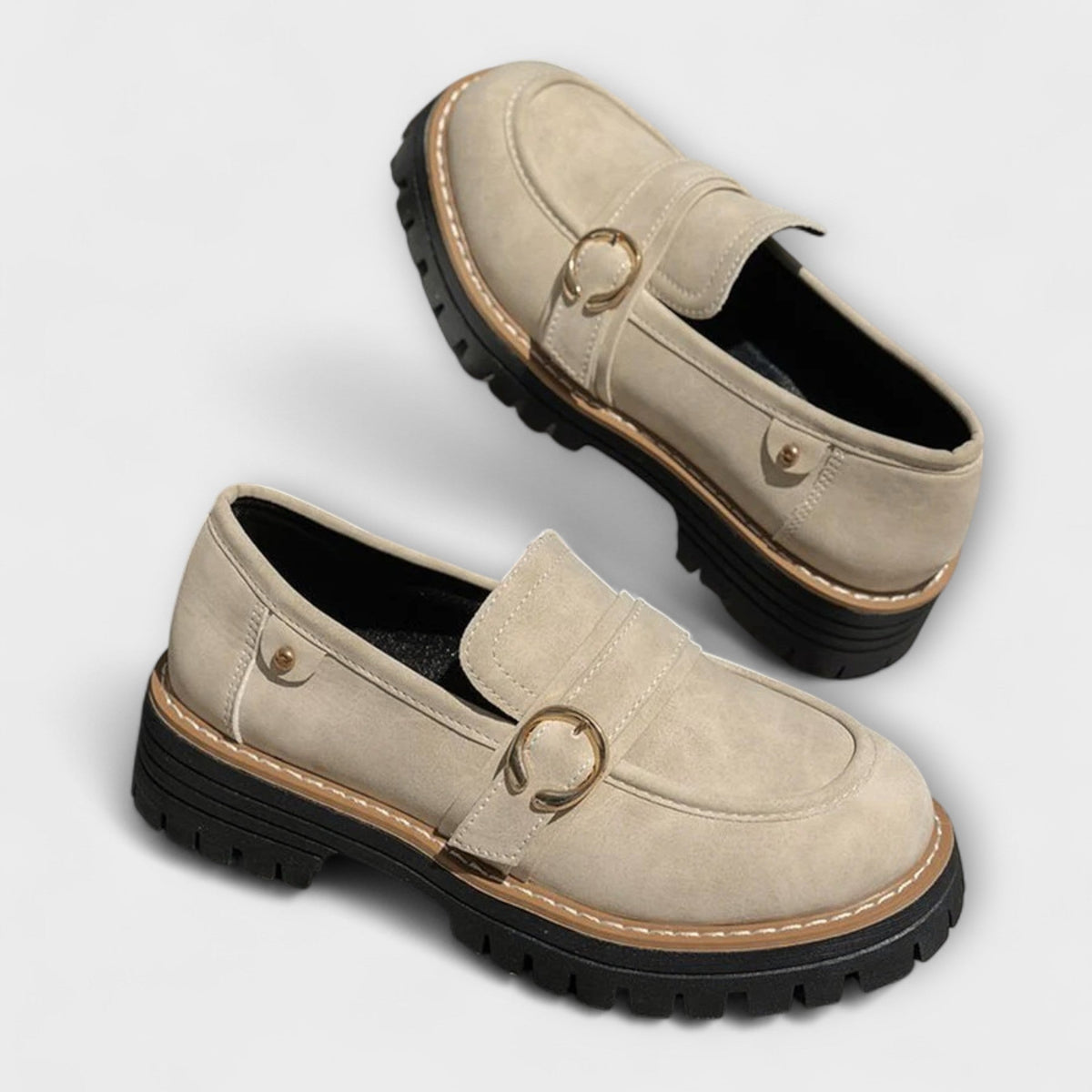 Lora™ | Mocasines Casual de Punta Redonda