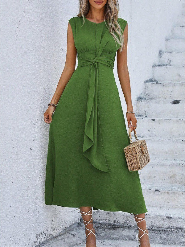 Eva - Vestido elegante sin mangas con cinturón ajustable