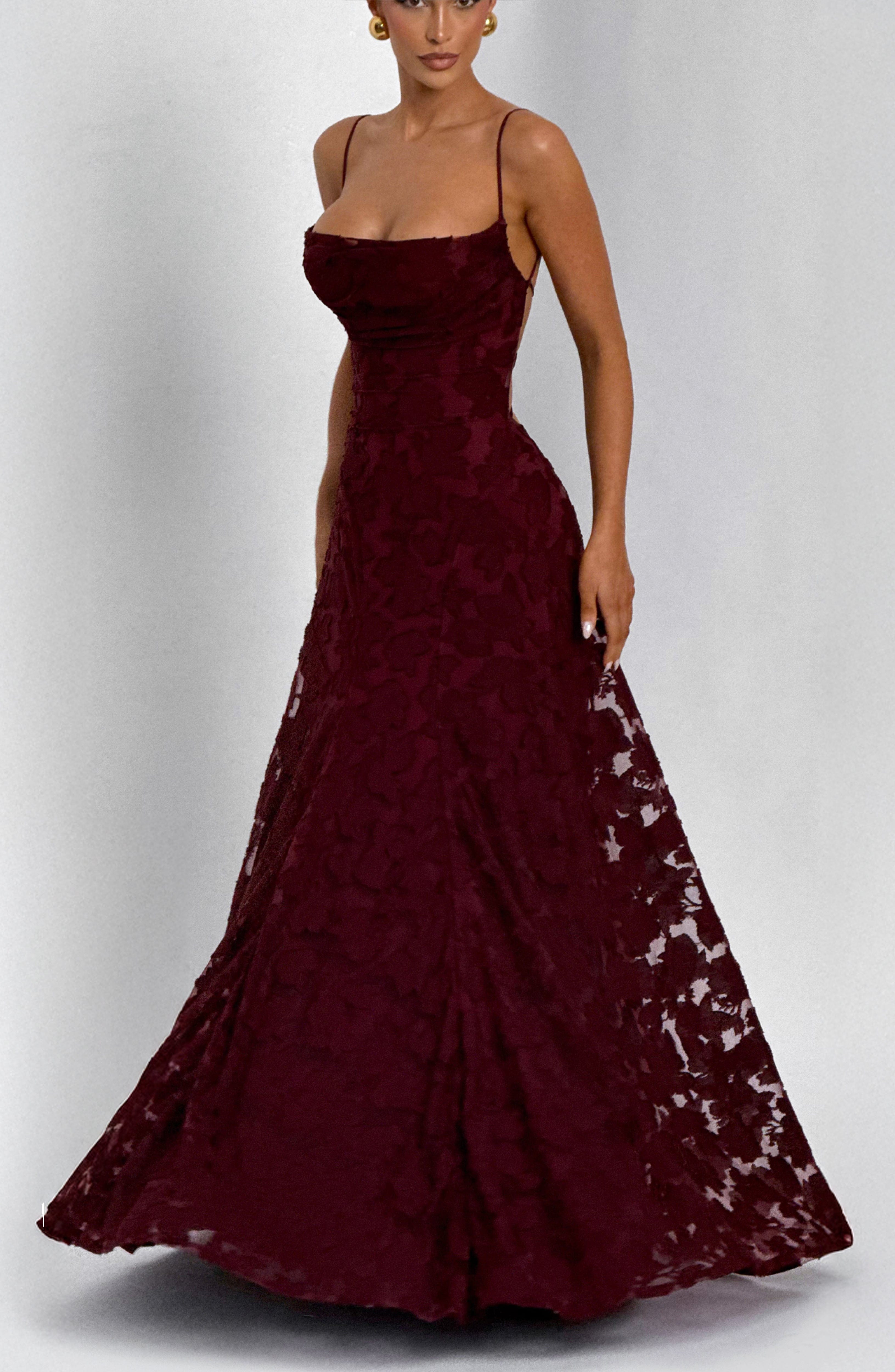 Floral Amélie™ | Robe longue à fleurs Nuit