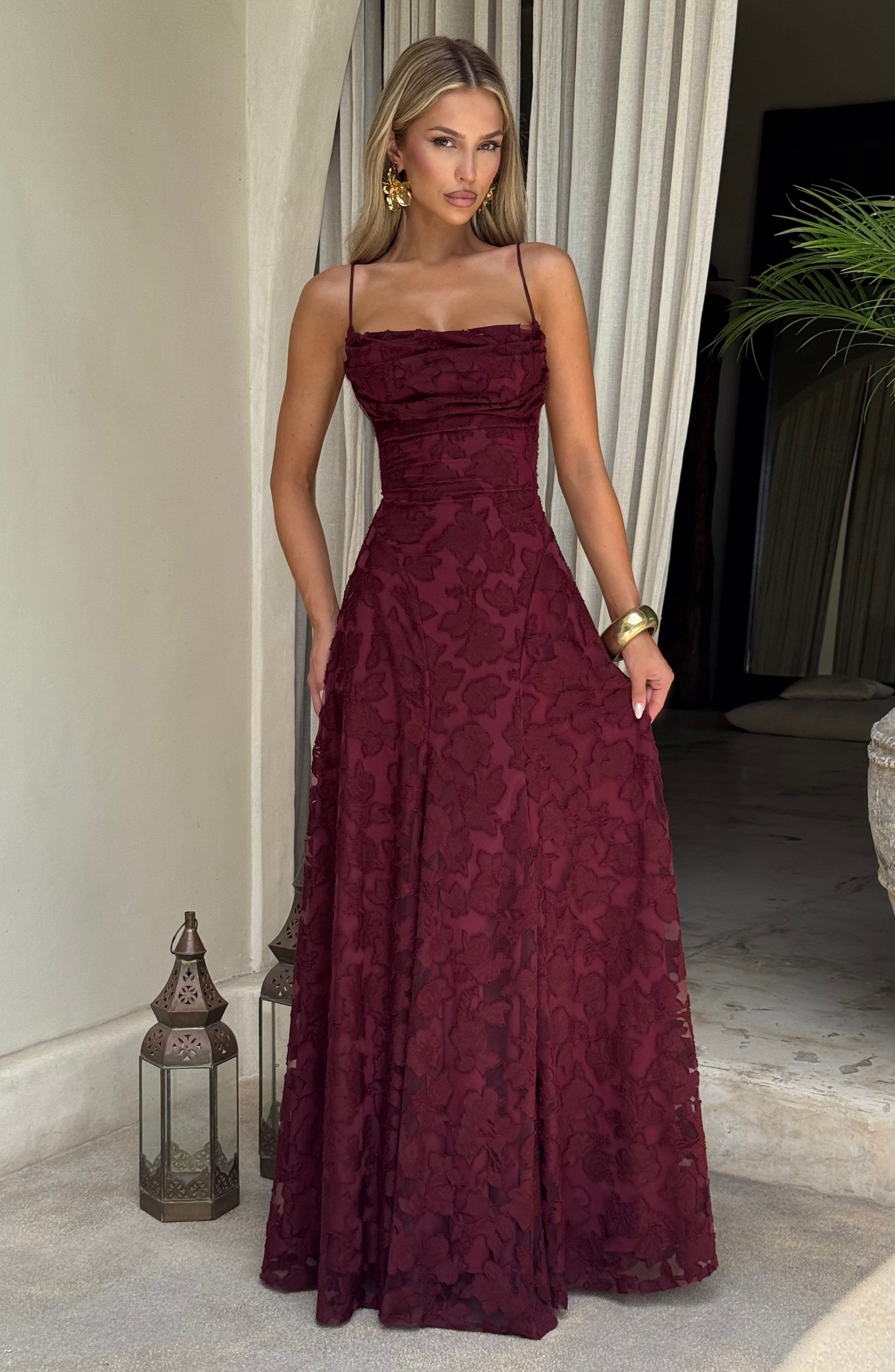 Floral Amélie™ | Robe longue à fleurs Nuit