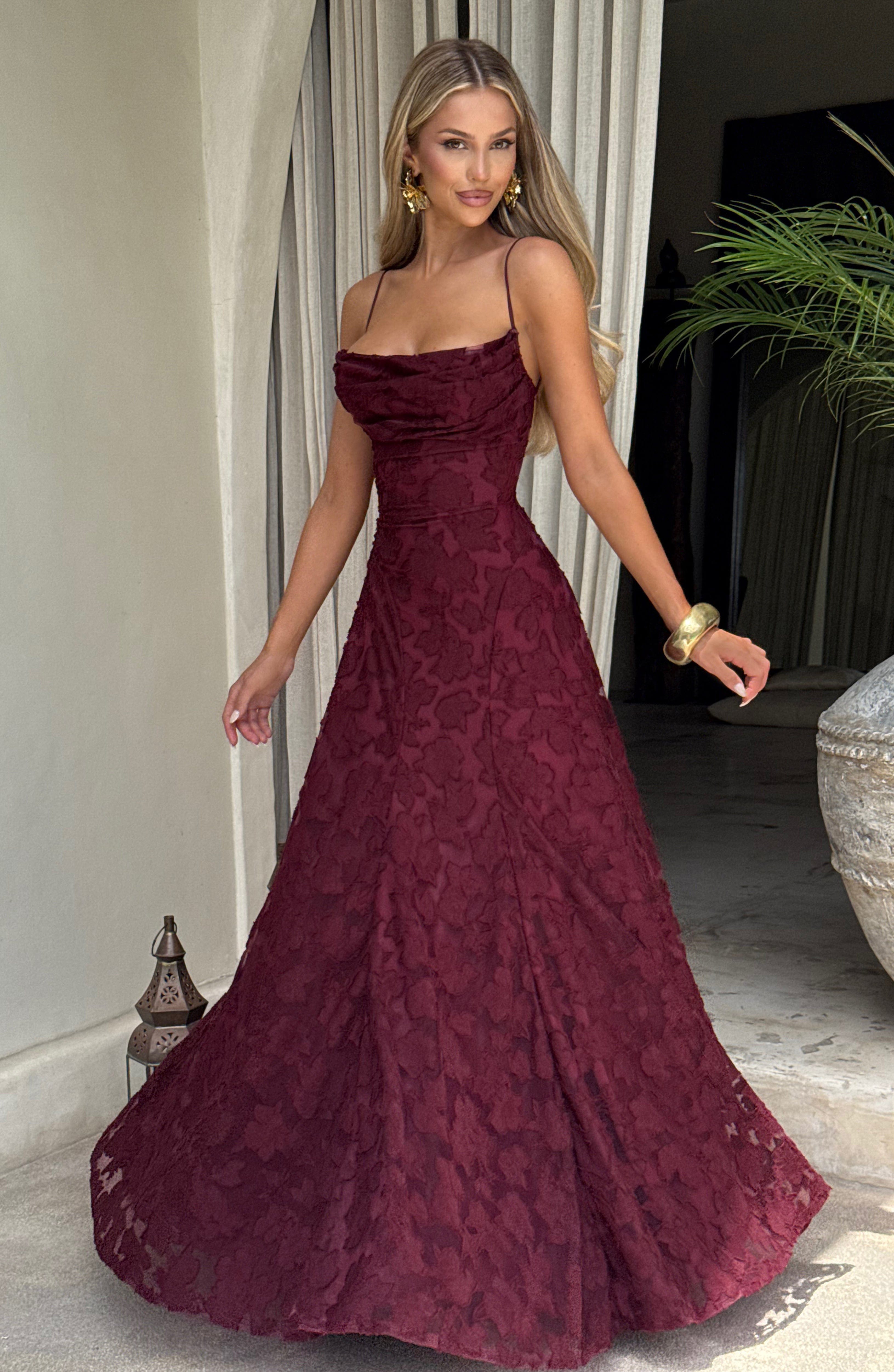 Floral Amélie™ | Robe longue à fleurs Nuit