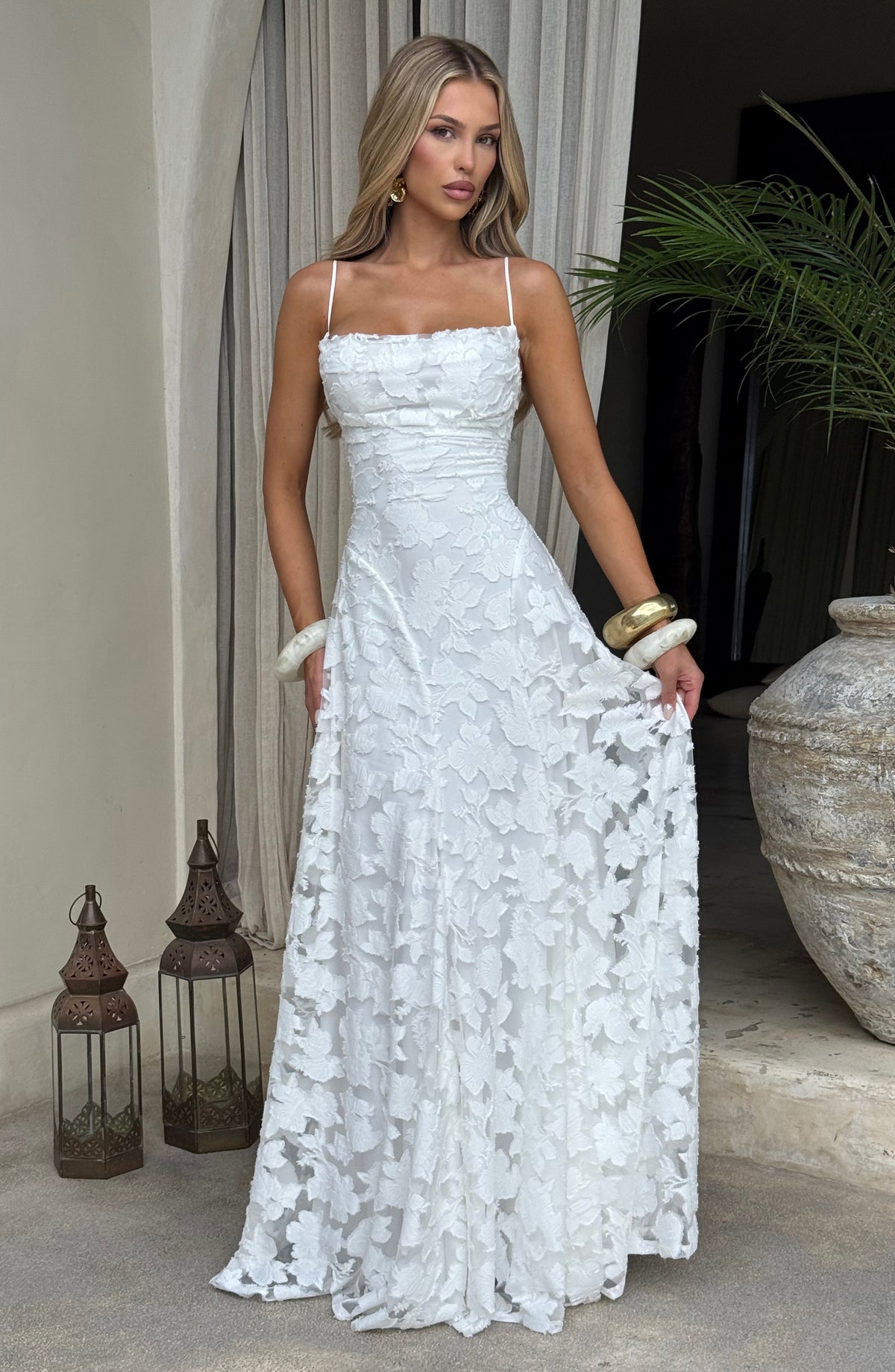 Floral Amélie™ | Vestido largo floral de noche
