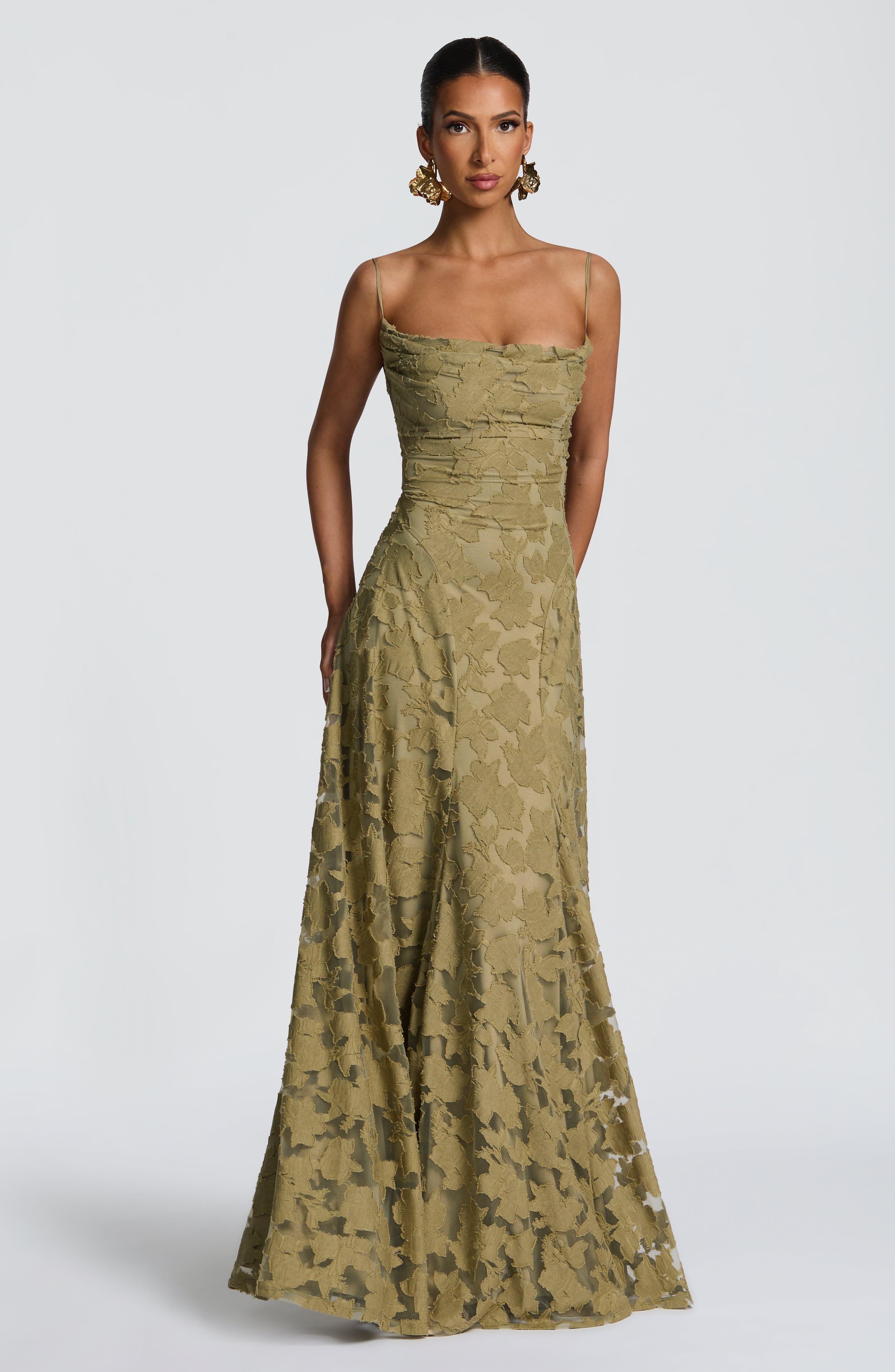 Floral Amélie™ | Robe longue à fleurs Nuit