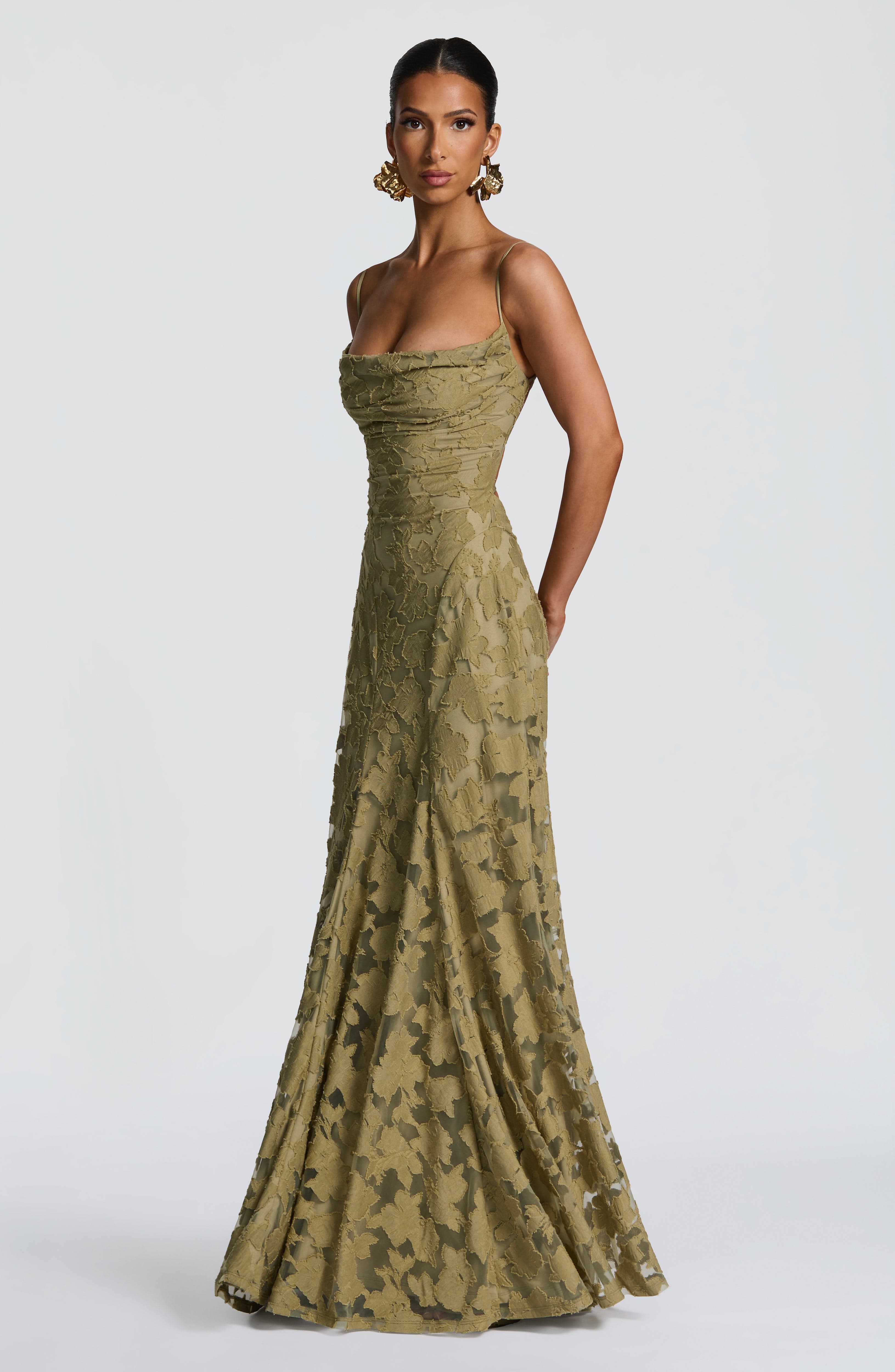 Floral Amélie™ | Robe longue à fleurs Nuit