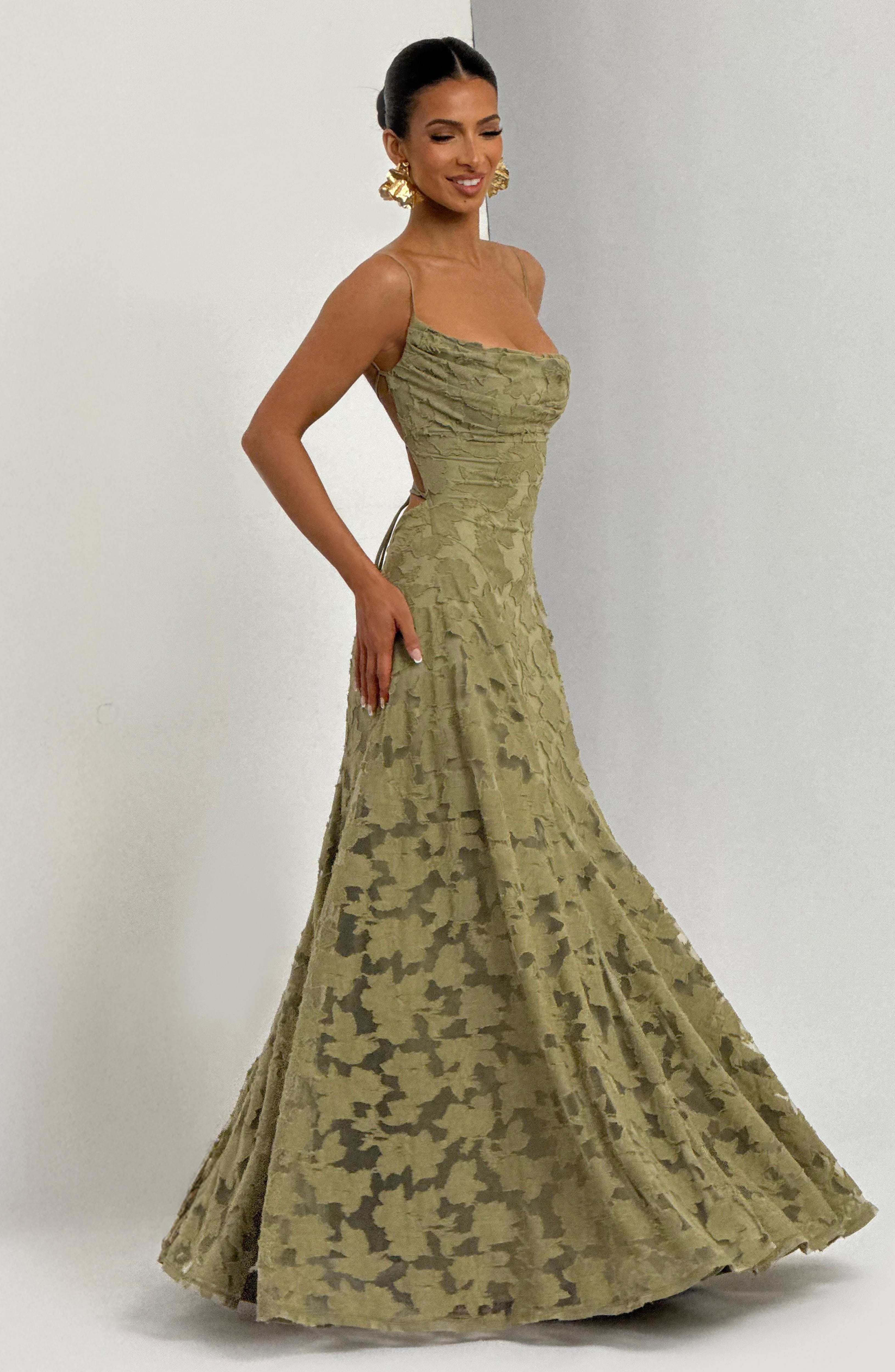 Floral Amélie™ | Robe longue à fleurs Nuit