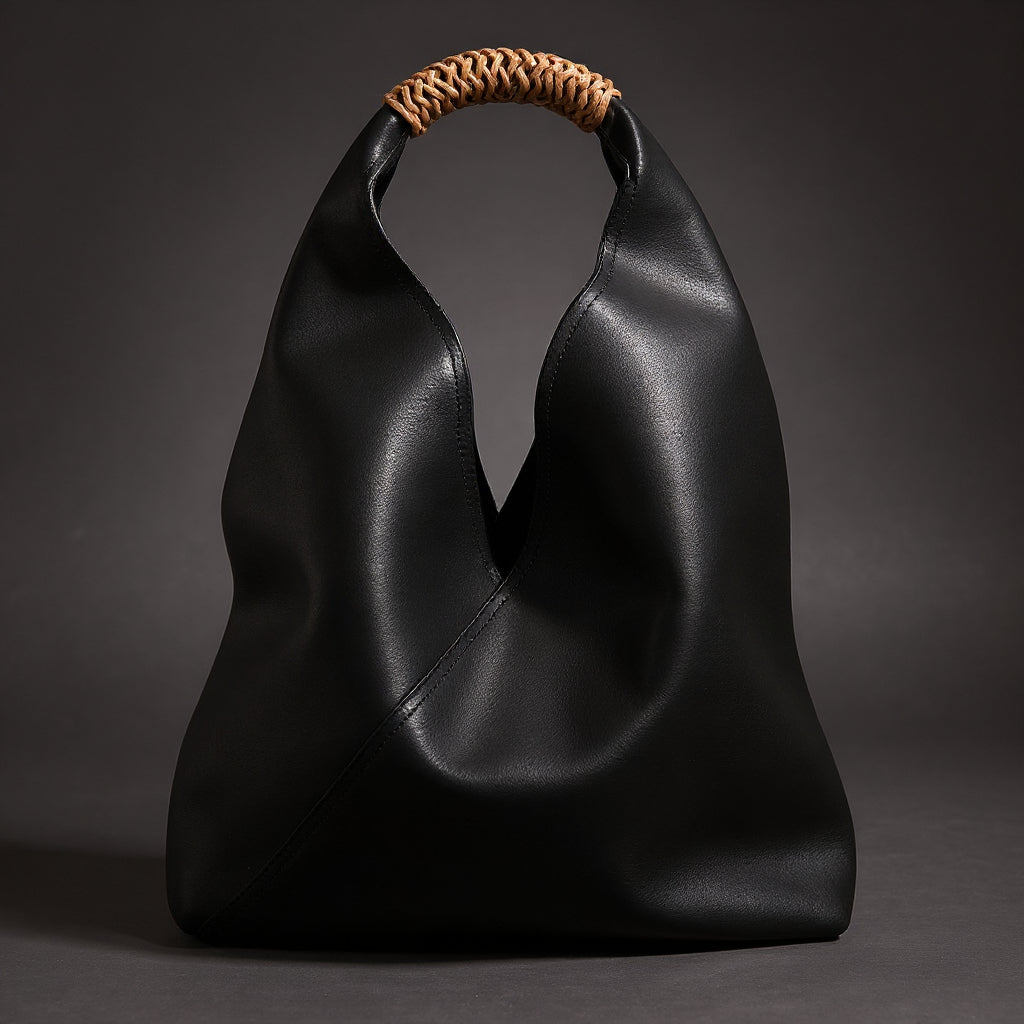 Sienna | Bolso Hobo de Piel de Becerro Italiana, Asa Trenzada