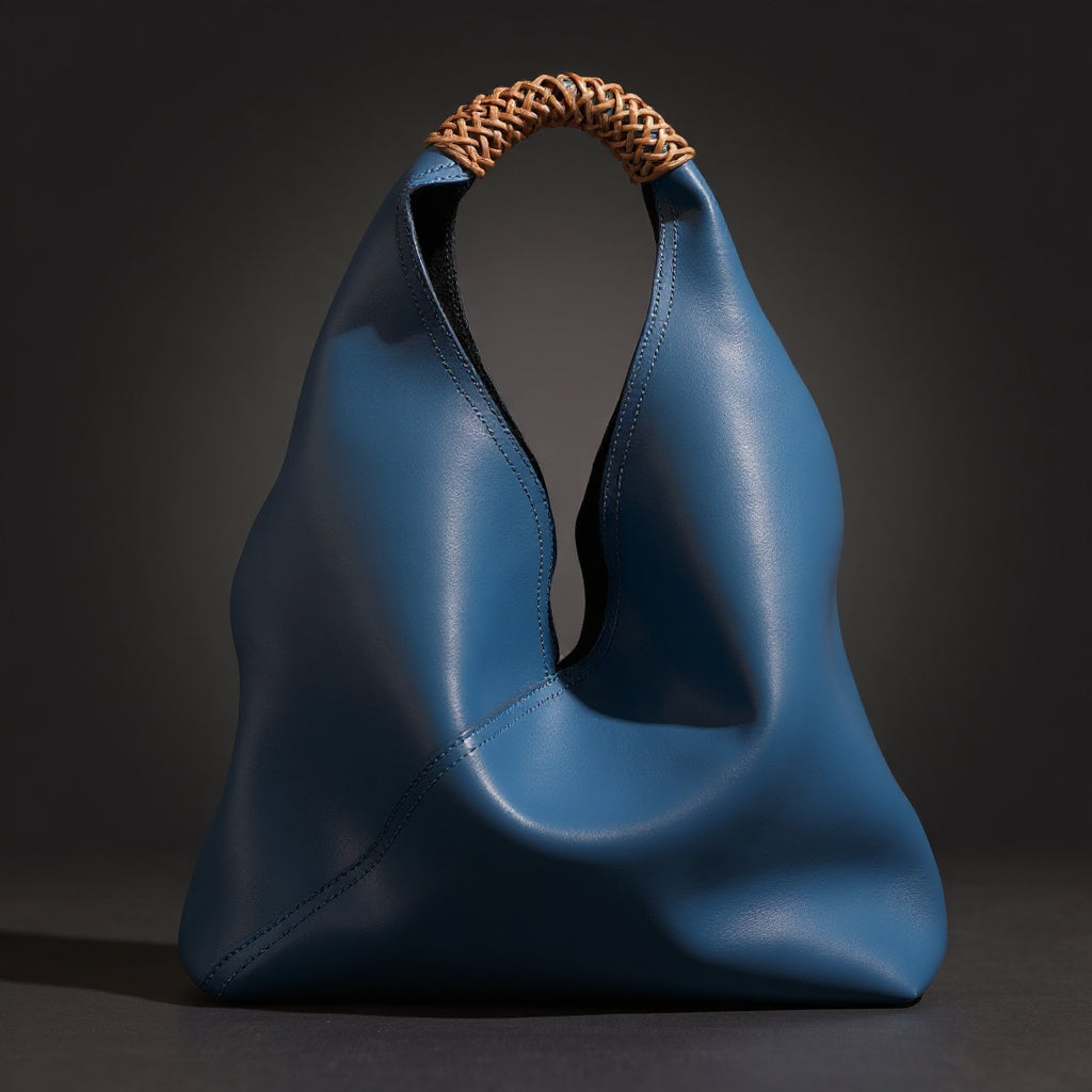 Sienna | Bolso Hobo de Piel de Becerro Italiana, Asa Trenzada