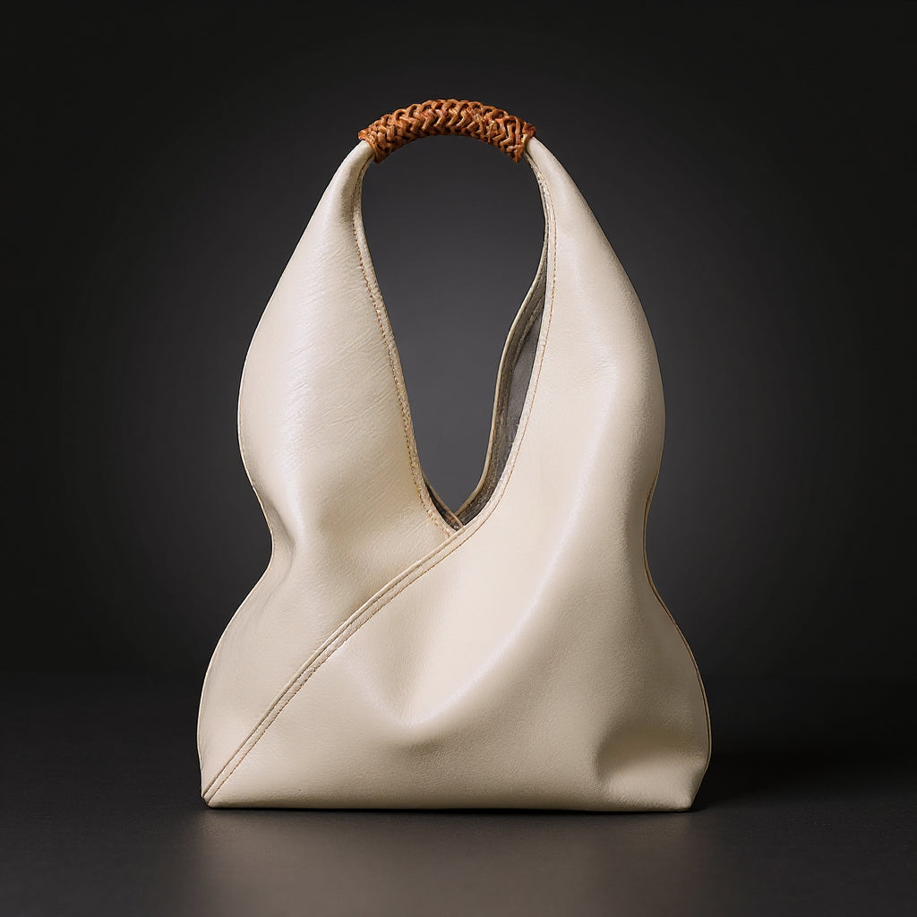 Sienna | Bolso Hobo de Piel de Becerro Italiana, Asa Trenzada