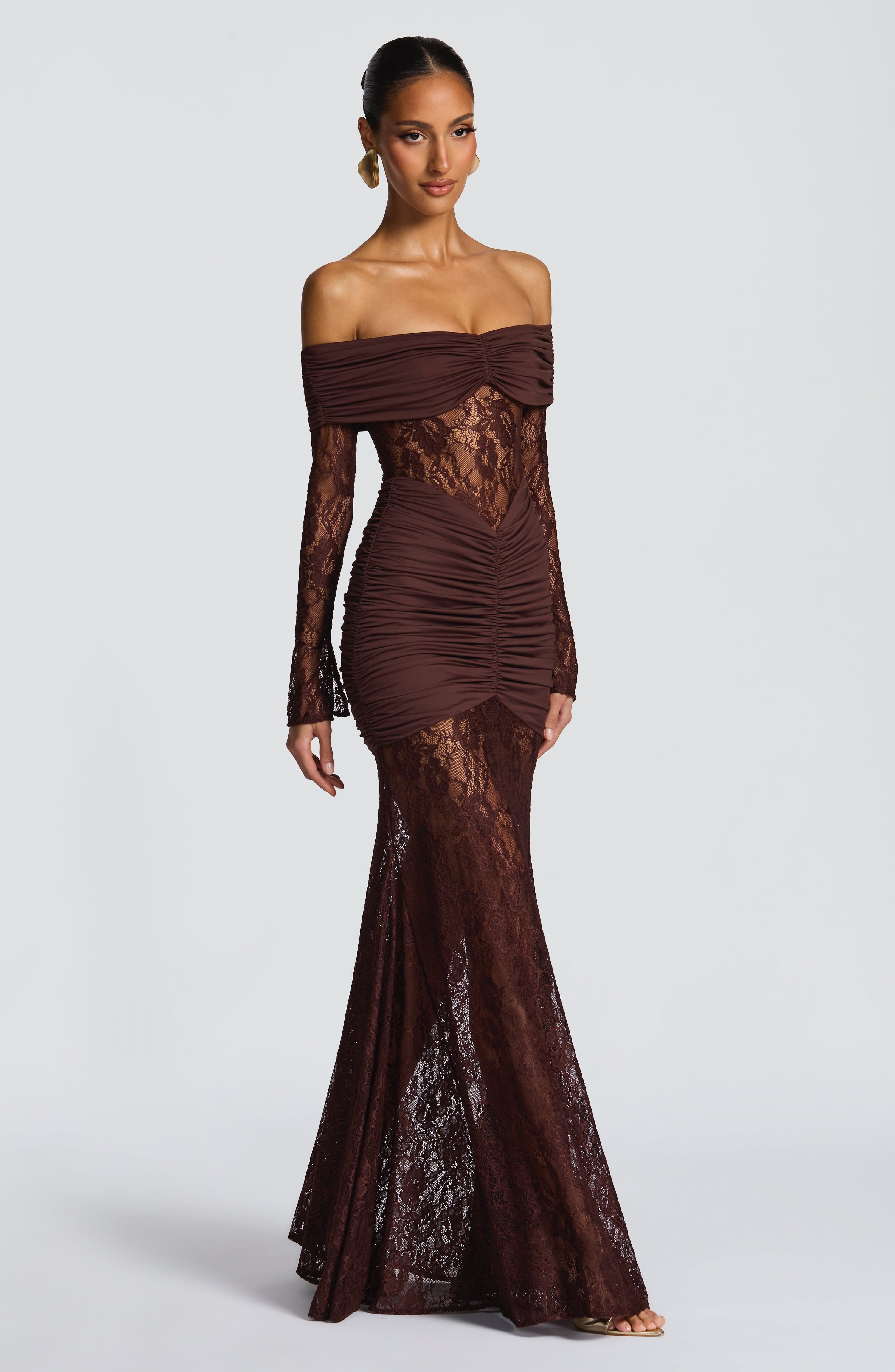 Ariadna™ | Robe en dentelle et fronces de qualité supérieure