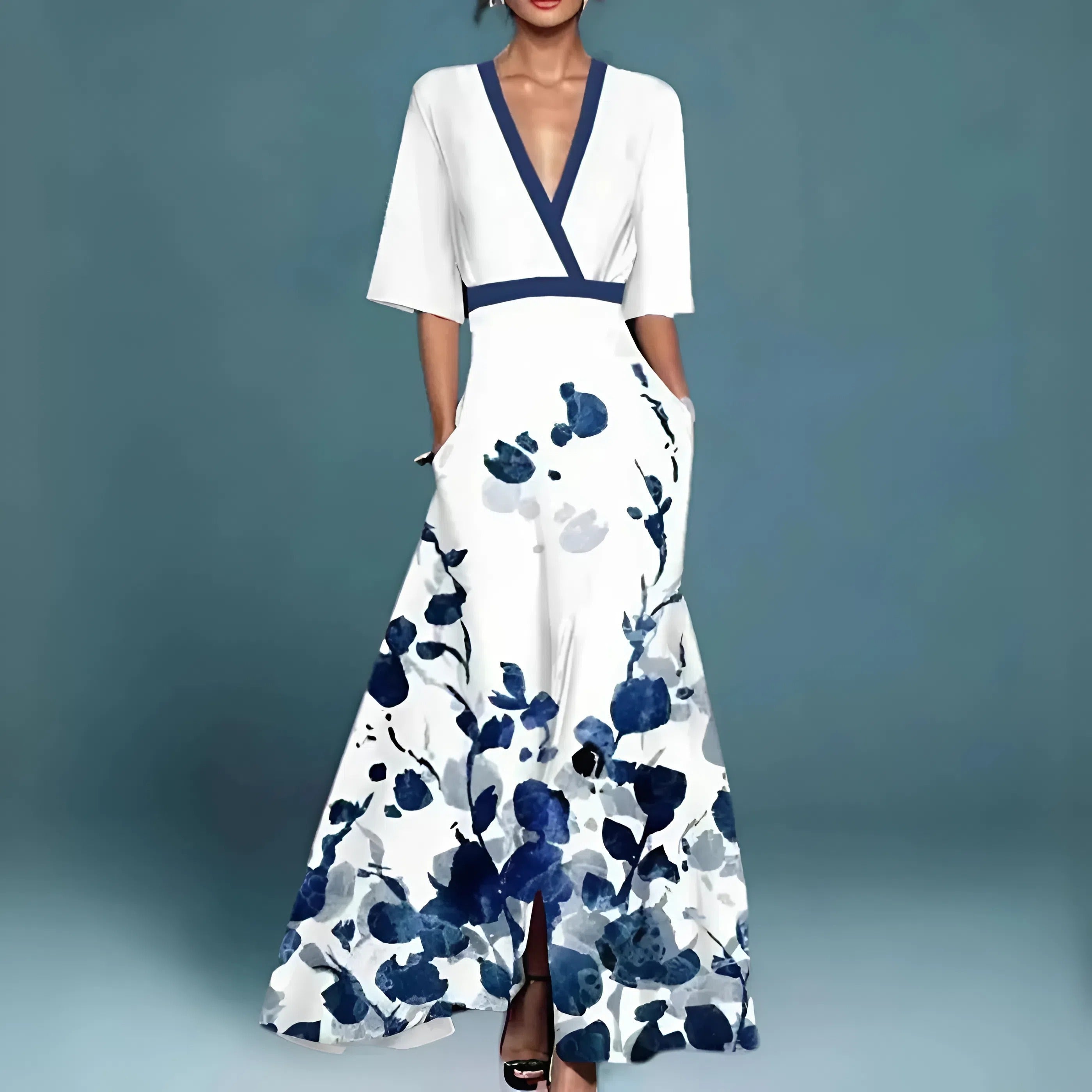 Daniela | Vestido maxi elegante con escote